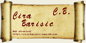 Ćira Barišić vizit kartica
